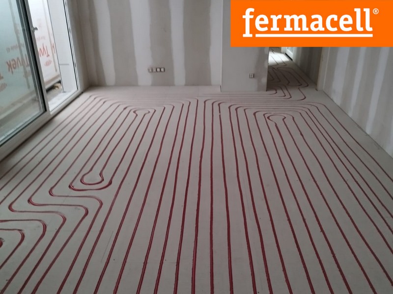 Nieuwbouw ingefreesd in gips